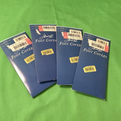 4 packs (8 pair) of Hanes Foot Covers, Pecan, size Small/Medium, 1997